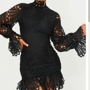 Pretty Little Thing Black Lace mini dress